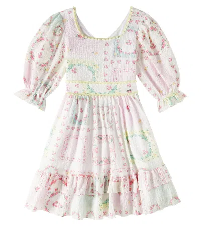 Patachou Kids' Botanical Liberty Floral Cotton Dress In Multicoloured