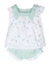 Patachou Bouquet-print Two-piece Set In White