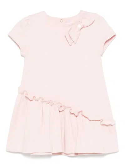 Patachou Kids' Bow-detail Dress In 粉色