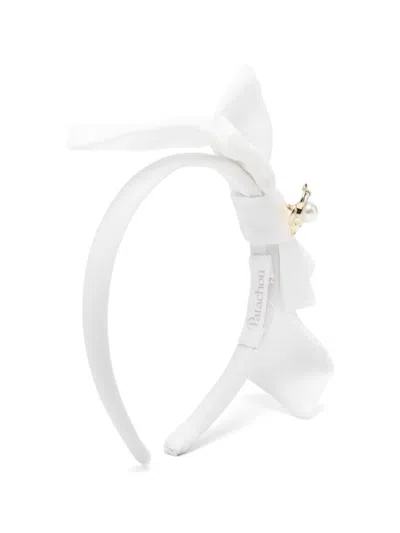 Patachou Kids' Bow-detail Headband In White