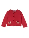 Patachou Cardigan Mit Intarsienmuster In Red