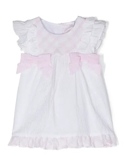 Patachou Babies' Bow-detail Seersucker Dress In White