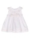 Patachou Bow-detail Striped Cotton Dress In Pink