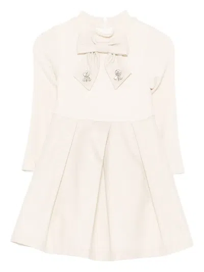 Patachou Kids' Bow-details Dress In Neutral
