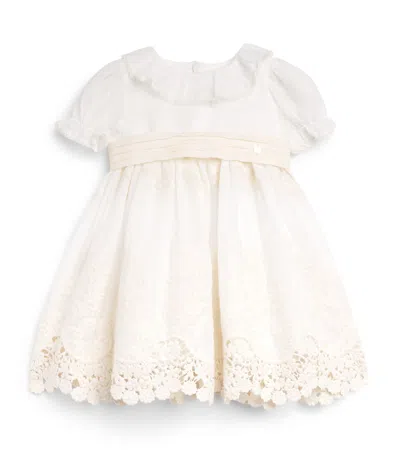 Patachou Kids'  Bow-detail Dress In Neutral