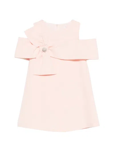 Patachou Kids' Bow-detail Dress In Pink