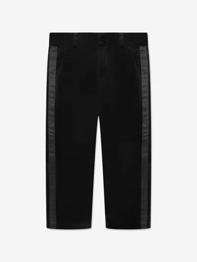 Patachou Kids' Boys Cotton Trousers In Black