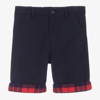 Patachou Kids' Boys Navy Blue Shorts