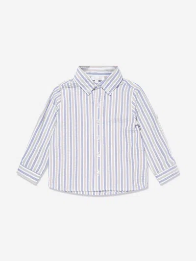 Patachou Babies' Boys Striped Hamptons Shirt In Blue