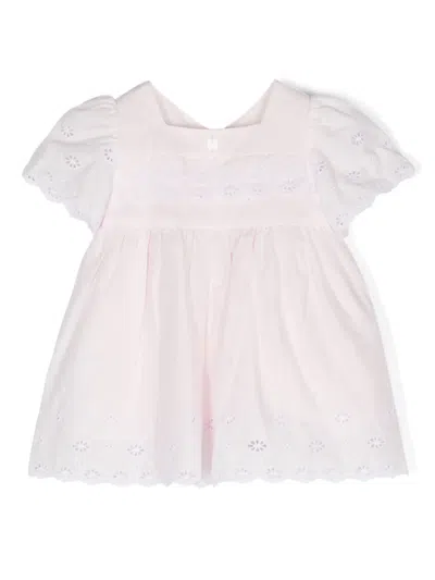 Patachou Babies' Broderie-anglaise Cotton Dress In Pink