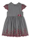 Patachou Broderie-anglaise Dress In Grey