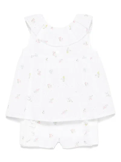 PATACHOU BRODERIE-ANGLAISE TOP AND SHORTS SET