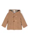 Patachou Brushed-effect Duffle Coat In Brown