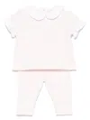 Patachou Butterfly-appliqué Trousers Set In Pink