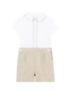 Patachou Button Collared Shorties In Multi