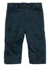 Patachou Button-fastening Velvet Trousers In Blue