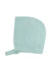 Patachou Button-strap Knitted Bonnet In Green