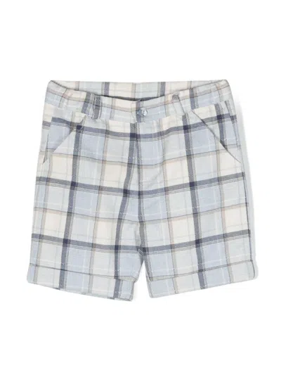 Patachou Kids' Boys Blue Check Cotton Shorts