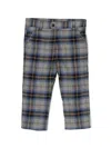 Patachou Check-pattern Cotton Trousers In Grey