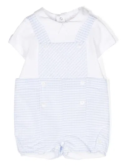 Patachou Babies' Check-pattern Layered Shorties In Blue