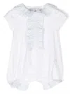 Patachou Check-trim Cotton Romper In White