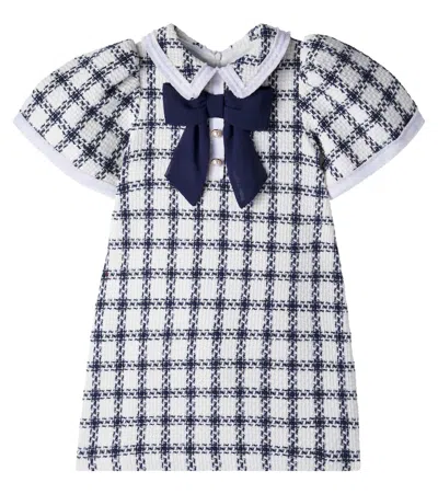 Patachou Kids' Checked Cotton-blend Tweed Dress In Multi