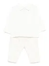 Patachou Checked-pattern Trousers (set Of Two) In White