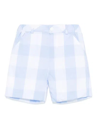 Patachou Babies' Checked Shorts In 蓝色