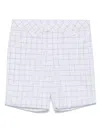 Patachou Checked Shorts In Blue