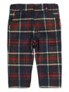 Patachou Checked Trousers In Blue