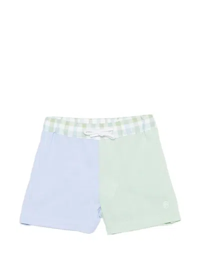 Patachou Babies' Checked-pattern Shorts In Blue