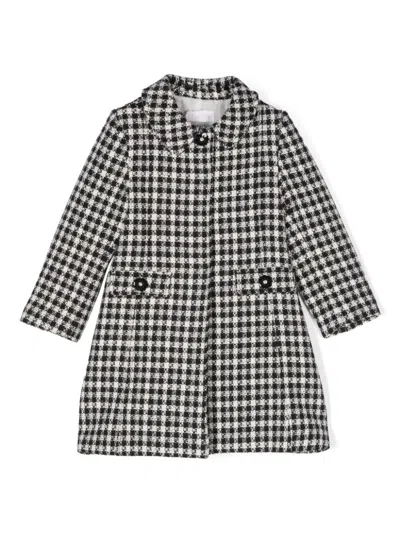 Patachou Kids' Checkered Coat In White