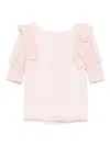 Patachou Chiffon Blouse In Pink