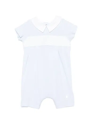 Patachou Babies' Collared Romper In Blue