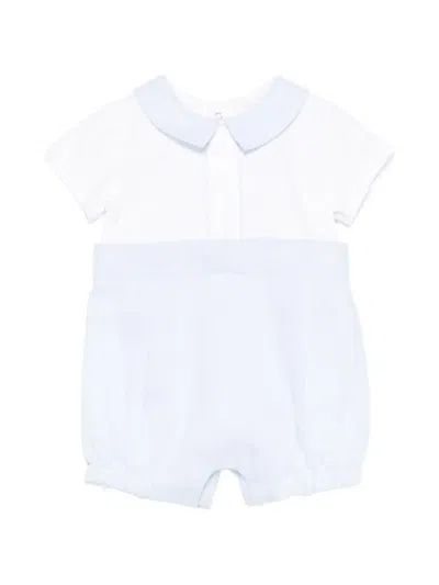 Patachou Babies' Collared Rompers In White