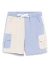 Patachou Colour-block Cargo Shorts In Blue