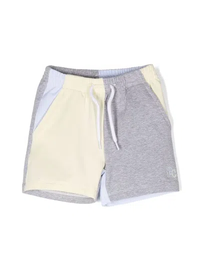 Patachou Babies' Colour-block Panel Shorts In Yellow