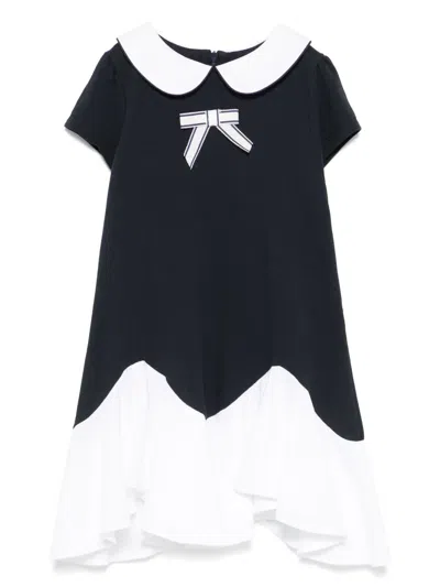 Patachou Contrast-border Dress In 蓝色