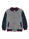 Patachou Contrast-panel Bomber Jacket In Gray
