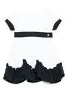 Patachou Contrasting-trim Dress In 白色