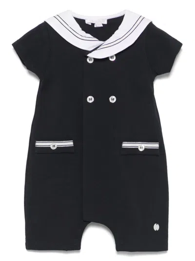 Patachou Babies' Contrast-trim Shorties In 蓝色