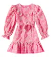 Patachou Embroidered Cotton Voile Dress In Coral