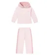 Patachou Cotton-blend Fleece Hoodie And Sweatpants Set In Pink