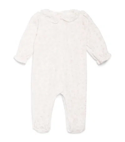 Patachou Babies' Cotton-blend Printed All-in-one In White