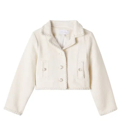 Patachou Kids' Cotton-blend Tweed Jacket In Neutral