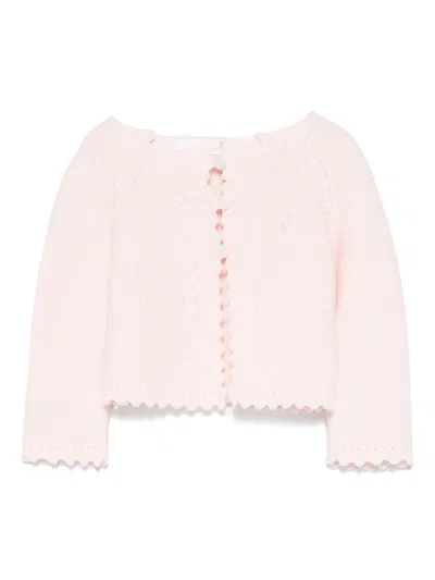 Patachou Babies' Cotton Cardigan In Pink
