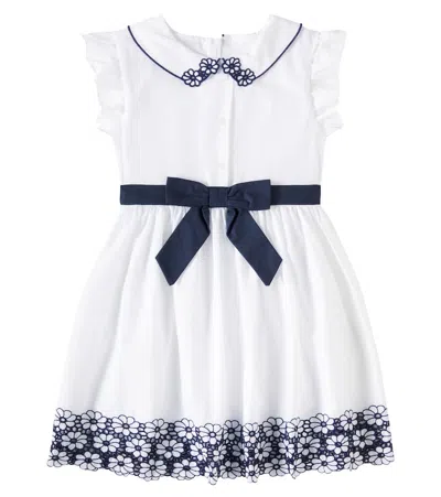 Patachou Kids' Kleid Aus Baumwolle In Blau