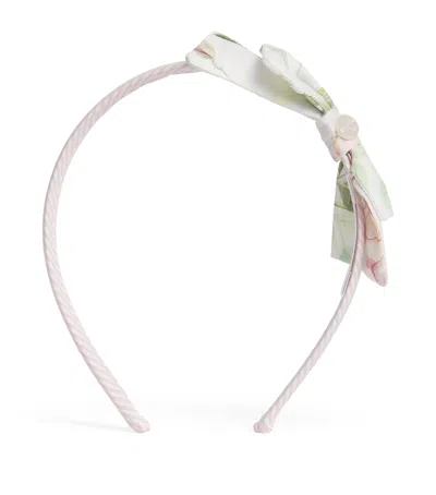 Patachou Kids' Cotton Floral Headband In White