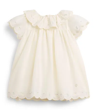 Patachou Kids'  Cotton Gathered Dress In Neutral