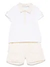 Patachou Cotton Short Set In White